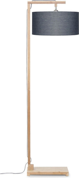 GOOD&MOJO Vloerlamp Himalaya - Bamboe/Donkergrijs - Ø47cm - Scandinavisch,Bohemian - Staande lampen voor Woonkamer - Slaapkamer