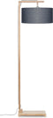 GOOD&MOJO Vloerlamp Himalaya - Bamboe/Donkergrijs - Ø47cm - Scandinavisch,Bohemian - Staande lampen voor Woonkamer - Slaapkamer