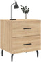 vidaXL - Nachtkastjes - 2 - st - 40x35x47,5 - cm - bewerkt - hout - sonoma - eikenkleur
