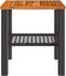 Tuintafel 40x40x42 cm poly rattan en acaciahout zwart