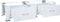 vidaXL - Dubbele - wasmachine - sokkel - met - lades - wit