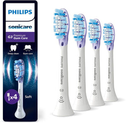 Philips Sonicare Premium GumCare G3 - Opzetborstels voor Elektrische Tandenborstel - 7x gezonder tandvlees - Wit (4 stuks)