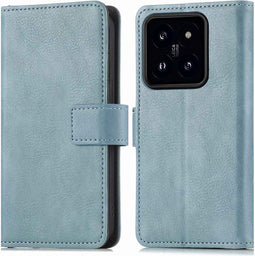 iMoshion Hoesje Geschikt voor Xiaomi 14 Hoesje Met Pasjeshouder - iMoshion Luxe Bookcase - Lichtblauw