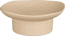 Mica Decorations Wolga - Schaal op Voet - L24,5 x B23 x H9,5 cm - Beige