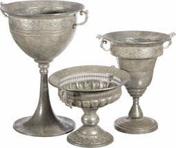 Vaas 52 x 42,5 x 60 cm Metaal Zilver