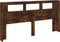 Hoofdeinde met LED 200x18,5x103,5 cm bewerkt hout gerookt eiken
