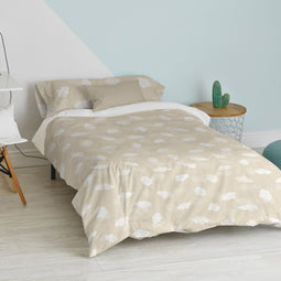 Happy Friday Duvet cover set 2 pieces Clouds beige 135/140x200 cm (Single) Beige