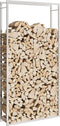 vidaXL - Haardhoutrek - 110x28x214 - cm - roestvrij - staal