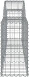 vidaXL - Schanskorven - 4 - st - gewelfd - 200x30x60/80 - cm - gegalvaniseerd - ijzer
