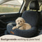 By Cee Cee Fluffy Autostoel - Hondenmand Auto - Veiligheidsriem - Donkergrijs - Maat S