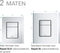 GROHE Skate Cosmopolitan S - Bedieningspaneel Toilet - Dual Flush - Hard Graphite (glanzend antraciet) - Slank formaat