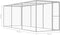 vidaXL - Kattenkooi - 4,5x1,5x1,5 - m - gegalvaniseerd - staal