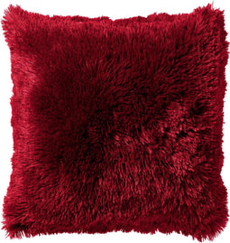 Dutch Decor FLUFFY - Kussenhoes unikleur 45x45 cm - Chili Pepper - rood - met rits