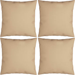 vidaXL - Sierkussens - 4 - st - 60x60 - cm - stof - beige