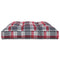 Palletkussen 120x80x12 cm stof ruitpatroon rood