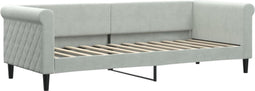 vidaXL - Slaapbank - 80x200 - cm - fluweel - lichtgrijs