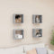 vidaXL - Wandschappen - kubus - 4 - st - 26x15x26 - cm - betongrijs
