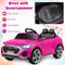Audi SQ8 - Elektrische Kinderauto - Afstandsbediening 12V - Zwart/Roze