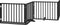 vidaXL - Hondenhek - inklapbaar - 4 - panelen - 320 - cm - populierenhout - zwart