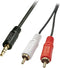 Lindy 35680 - Audio Jack naar RCA Kabel - 1 m - Zwart
