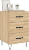 vidaXL - Nachtkastje - 40x40x66 - cm - bewerkt - hout - sonoma - eikenkleurig