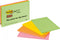 Memoblok 3M Post-it 6445 Super Sticky 152x101mm assorti