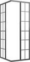 vidaXL - Douchecabine - 90x70x180 - cm - mat - ESG - zwart