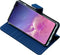 Accezz Hoesje Geschikt voor Samsung Galaxy S10 Plus Hoesje Met Pasjeshouder - Accezz Wallet Softcase Bookcase - Blauw