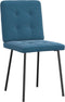 vidaXL - Eetkamerstoelen - 2 - st - fluweel - blauw