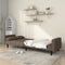 vidaXL - Slaapbank - 2-zits - met - 2 - kussens - stof - taupe