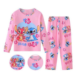 Disney Stitch - Kinderpyjama - Roze - Maat 9/10 Jaar (130 cm)