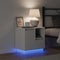 vidaXL - Nachtkastjes - met - LED - - - Set - van - 2 - - - Wit - - - 50x34,5x50 - cm
