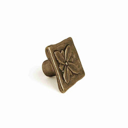Deurknop Rei 1119 Gouden Metaal Versleten 33 x 33 mm 4 Onderdelen