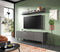 Furnilux Linea - TV meubel - Mat MDF en melamine - Grijs en zwart - 40x185x55cm