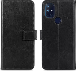 iMoshion Hoesje Geschikt voor OnePlus Nord N10 5G Hoesje Met Pasjeshouder - iMoshion Luxe Bookcase - Zwart