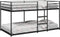 vidaXL - Stapelbed - zonder - matras - 100x200 - cm - staal - zwart