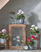 Mica Decorations Geranium Kunstplant in Bloempot Stan - H34 x Ø20 cm - Donkerroze