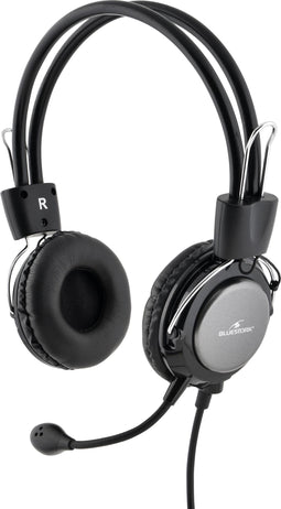 Bluestork MC-201 - Hoofdtelefoon met microfoon - Draad - Zwart/Zilver