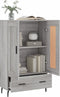 vidaXL - Hoge - kast - 69,5x31x115 - cm - bewerkt - hout - grijs - sonoma - eikenkleurig