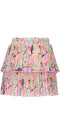 Nono - Meisjes Rok - Plissee met jungle leaves print - Maat 134/140