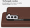Accezz Samsung Galaxy S22 - Wallet Bookcase 2 in 1 - Echt Nappa leer met pasjeshouder - Bruin