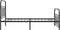 vidaXL - Bedframe - met - hoofd- - en - voeteneinde - metaal - zwart - 100x200 - cm