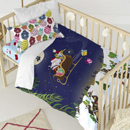 Happy Friday Duvet cover set 2 pieces Merry christmas 100x120 cm (Cot) Multicolor
