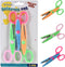 Hobby/knutsel scharen set 3x stuks voor kinderen - multi kleuren - 11 cm - papierschaar/knutselen