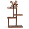 Coast 5-fasen plantenplank - Houten bloemplank - Rustiek windmolen ontwerp - Bruin 60 x 25 x 97 cm
