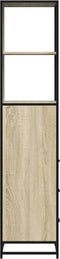 vidaXL - Badkamerkast - 35x37,5x166 - cm - bewerkt - hout - sonoma - eikenkleurig