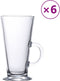 vidaXL - Latteglazen - met - handvat - 6 - stuks - 250 - ml