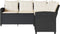vidaXL - Loungebank - met - kussens - L-vormig - poly - rattan - zwart