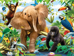 Rubye® Diamond Painting Jungle Dieren - 30x40cm - Inclusief 20% extra steentjes