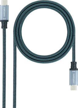 Cable USB C NANOCABLE 10.01.4101-COMB Green 1 m